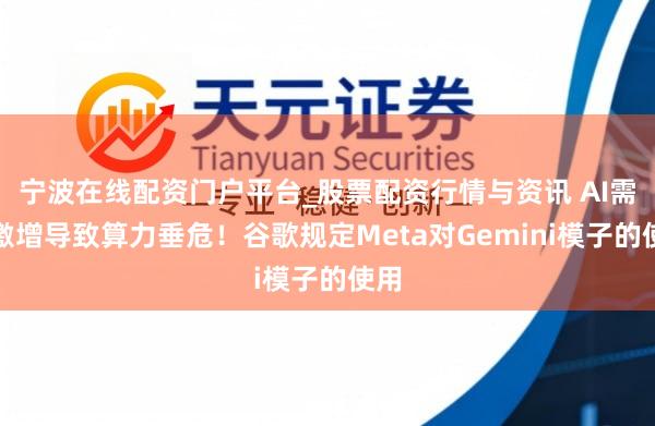 宁波在线配资门户平台_股票配资行情与资讯 AI需求激增导致算力垂危！谷歌规定Meta对Gemini模子的使用
